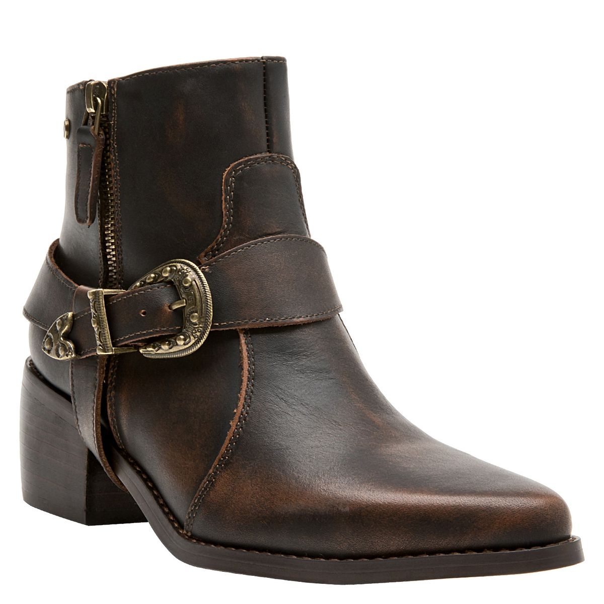 POLLINI - Botín Casual Mujer Marrón oscuro Pollini