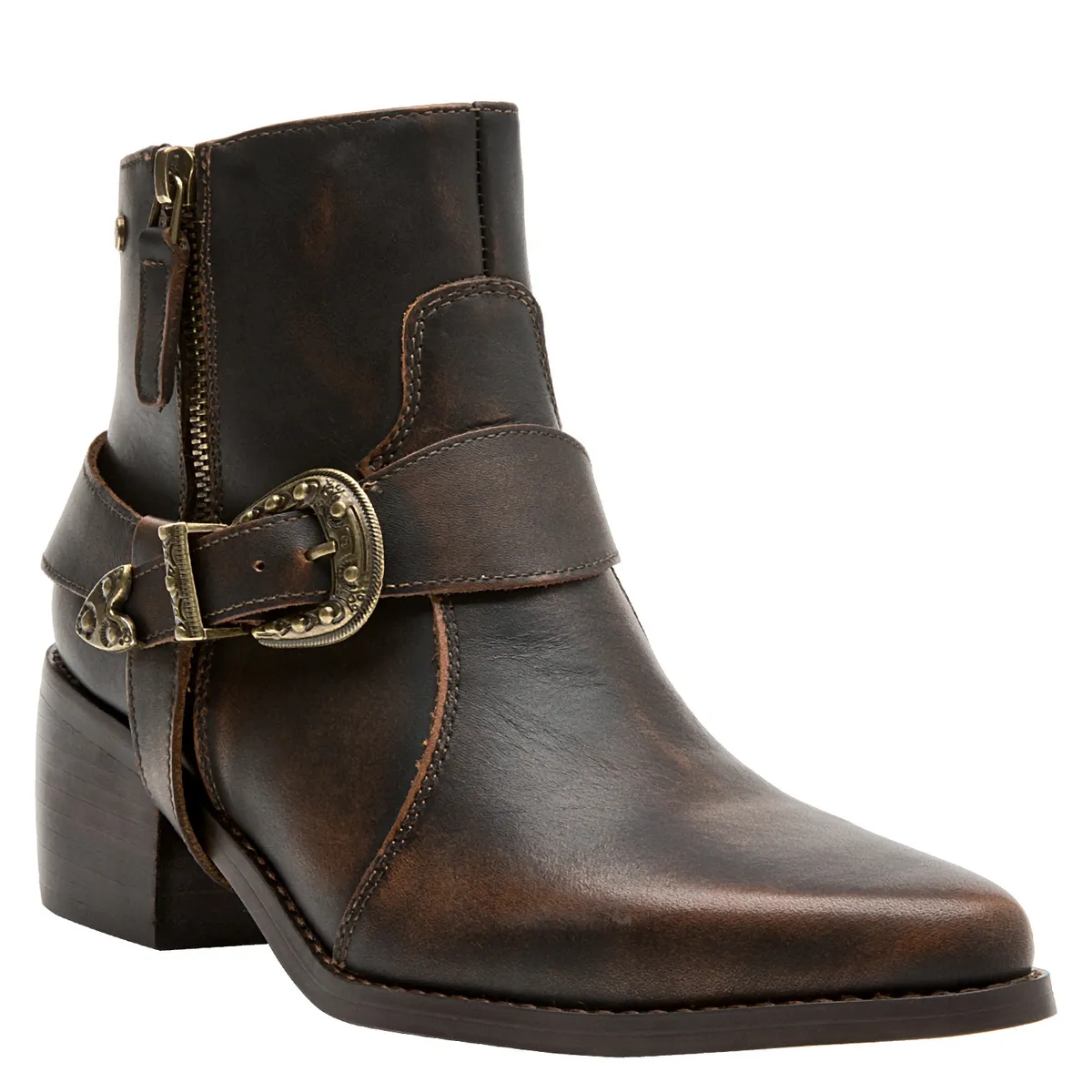 POLLINI - Botín Casual Mujer Marrón oscuro Pollini