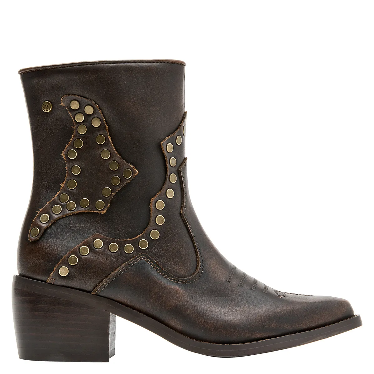 POLLINI - Botín Casual Mujer Marrón oscuro Pollini