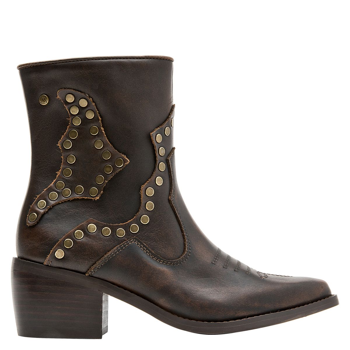 POLLINI - Botín Casual Mujer Marrón oscuro Pollini
