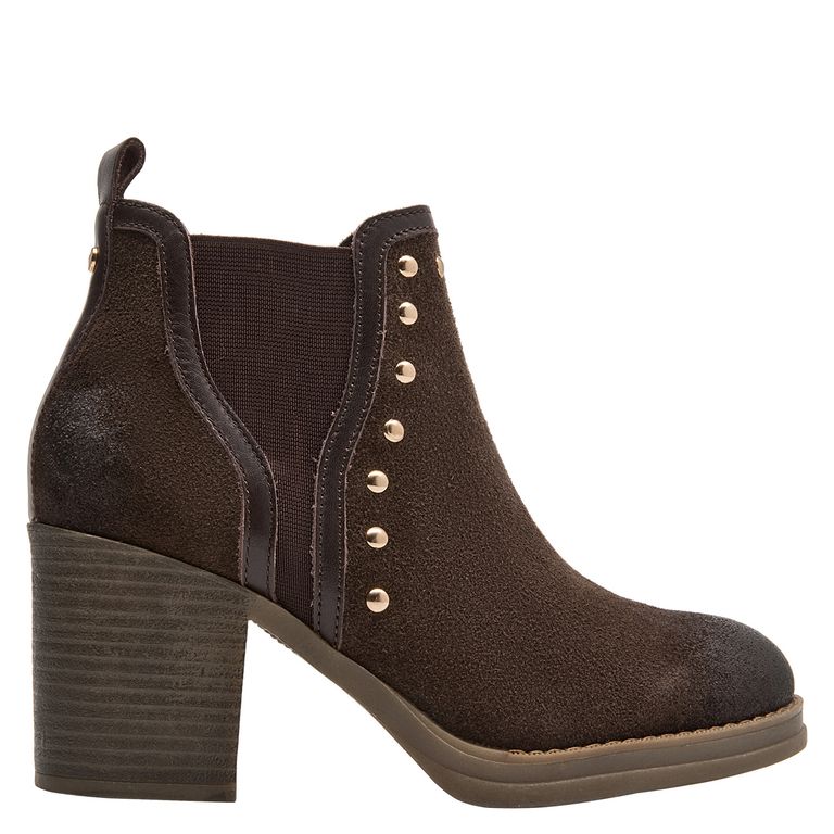 Botín Casual Mujer Marrón oscuro
