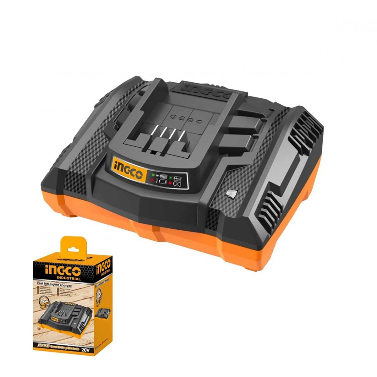 INGCO - Cargador De Bateria Ingco Rapido 2ah-4ah -5ah Industrial 20v