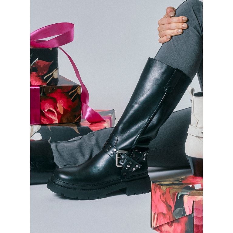Bota Casual Mujer Negro