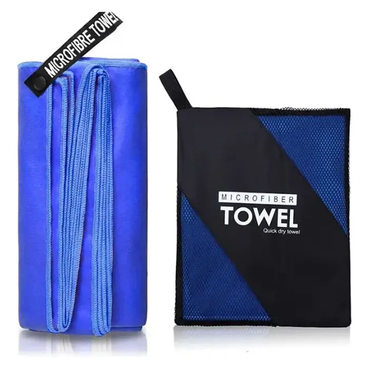 GENERICO - Pack 2 Toalla Microfibra Secado Rapido Absorbe Deporte Viaje Multicolor Lisa