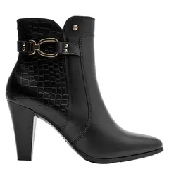 BRUNO ROSSI - Botín Casual Mujer Negro