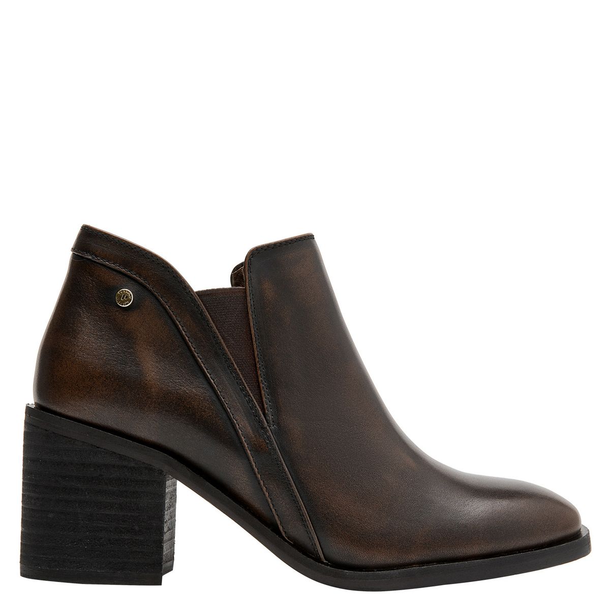 POLLINI - Botín Casual Mujer Marrón oscuro Pollini