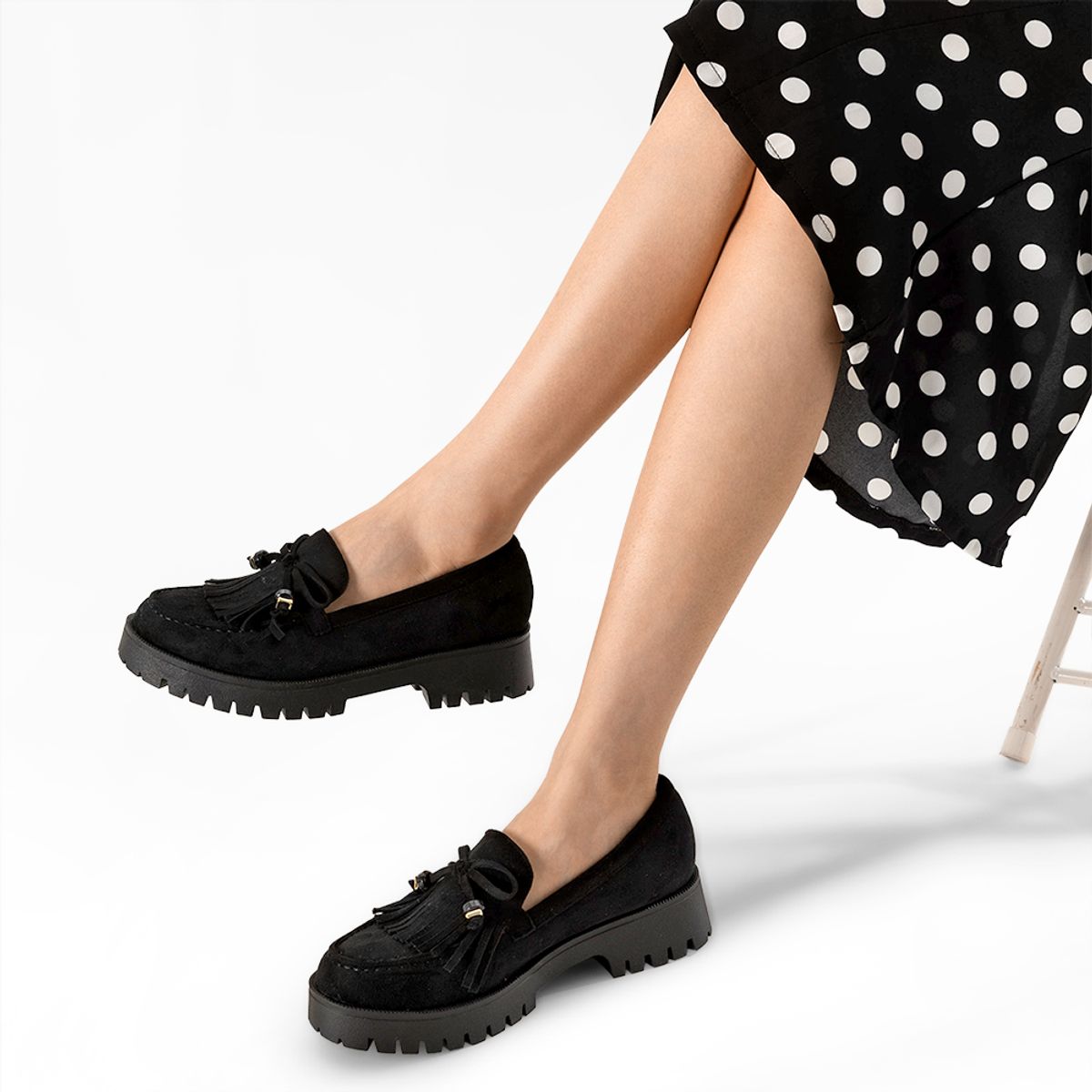 WEIDE - Mocasín Mujer Urbano con Flecos PU Textil Weide JN730