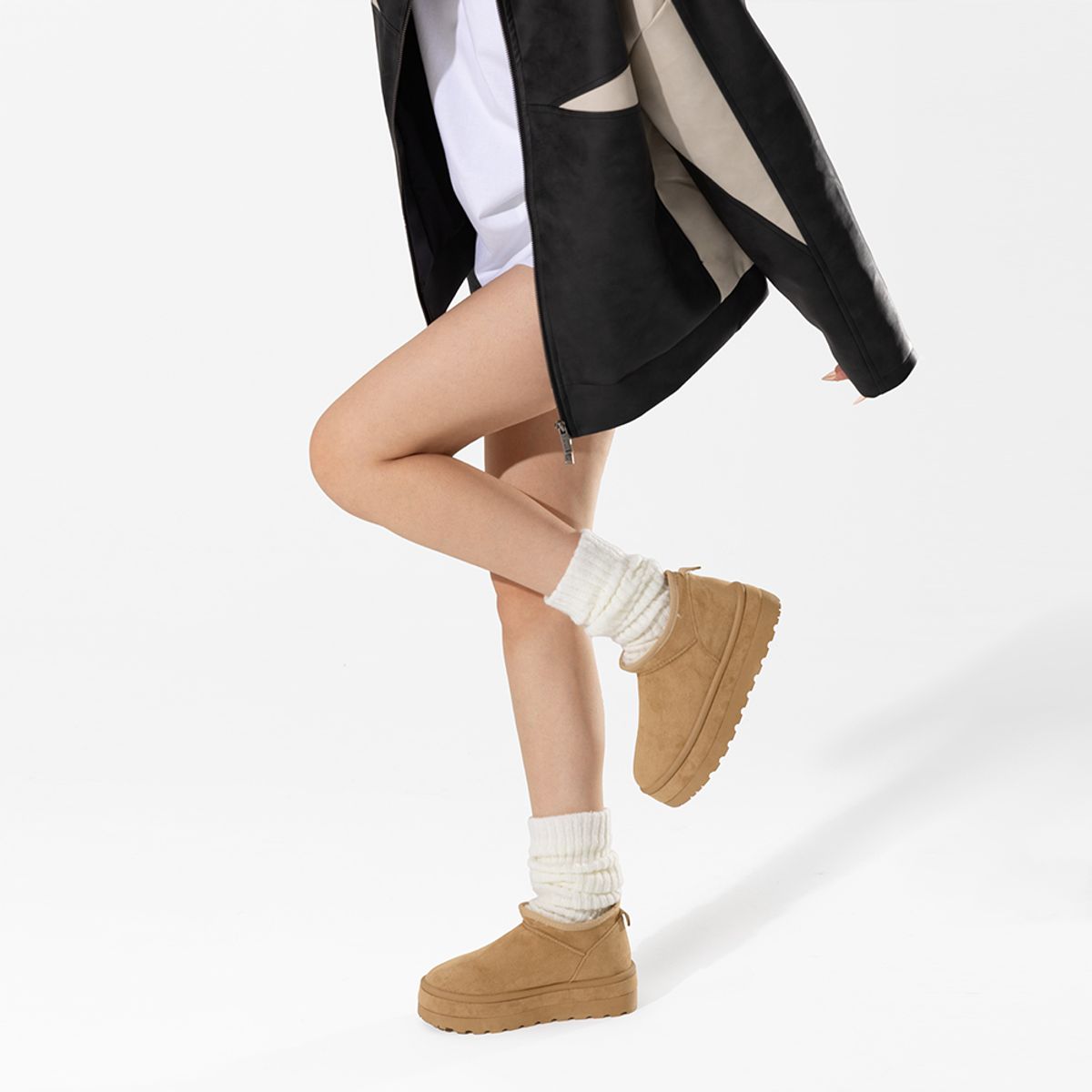 WEIDE - Botín Casual Mujer De Pu Textil Comodo Weide LT200