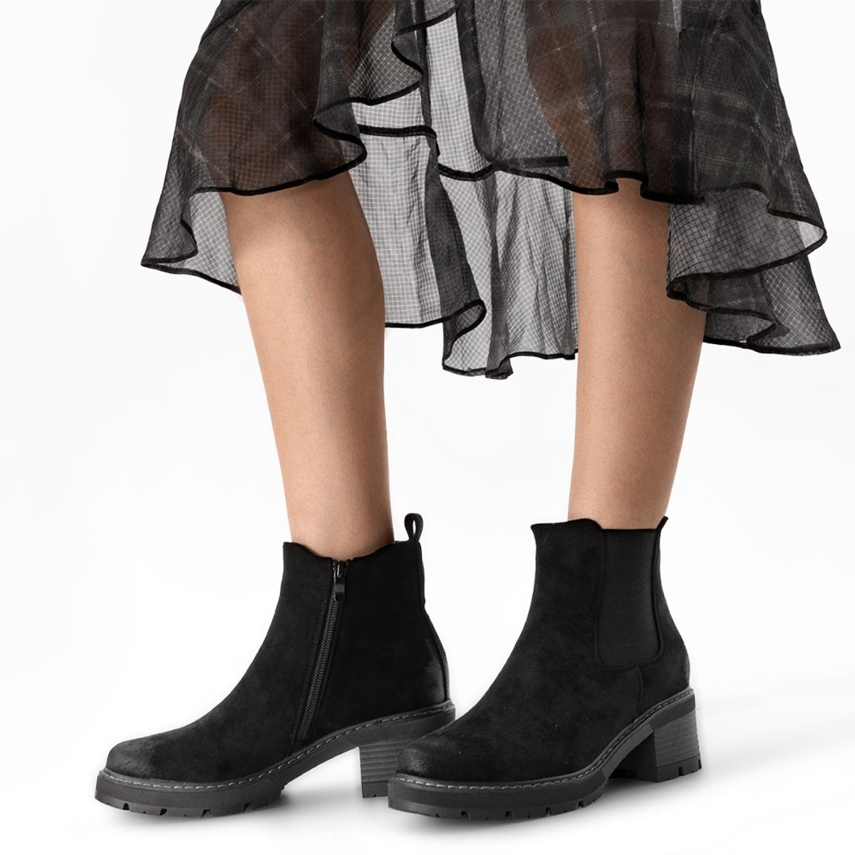 WEIDE - Botín Taco Mujer Outdoor PU Textil Weide ZS81