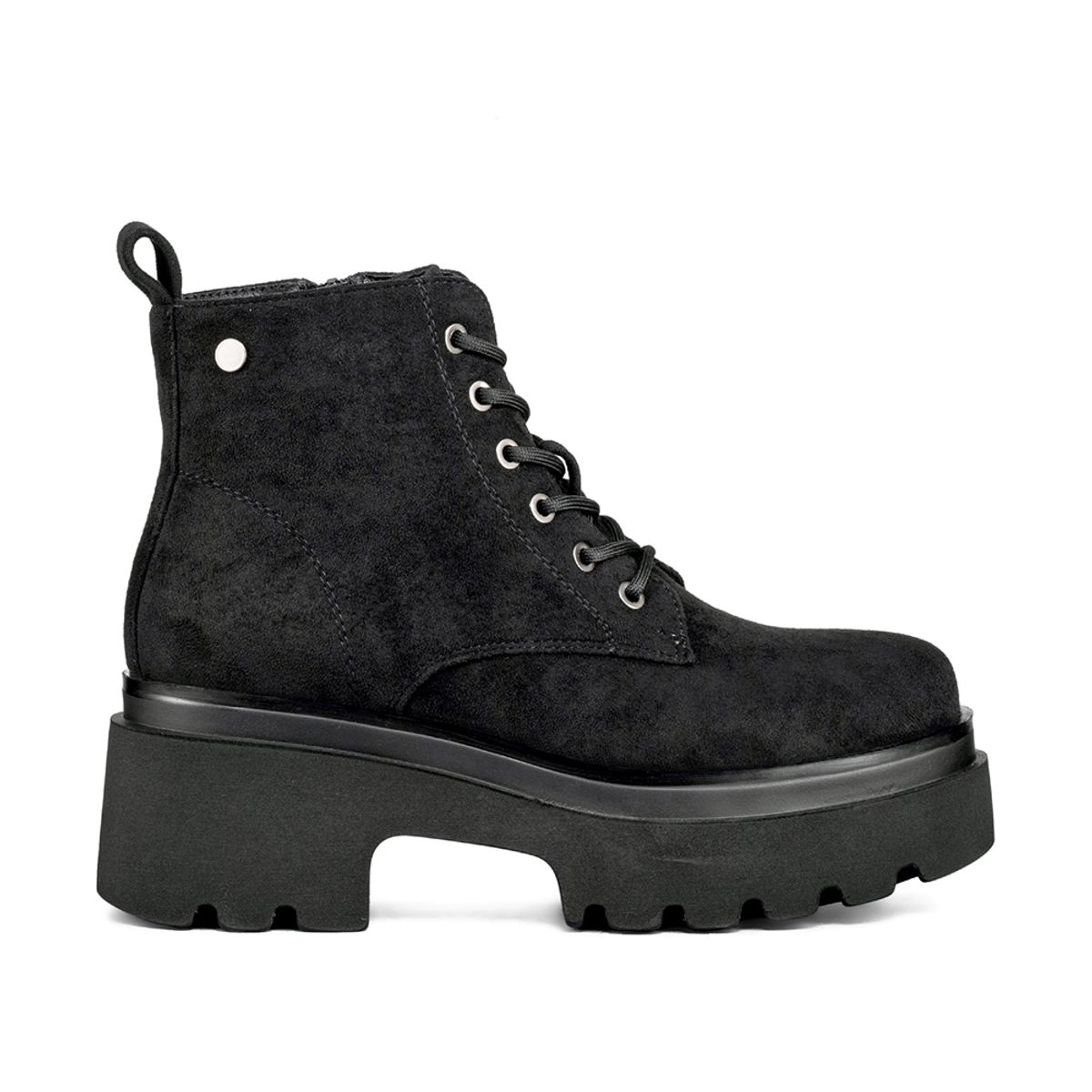WEIDE - Botín Taco Mujer Negro Casual PU Textil Weide DH31