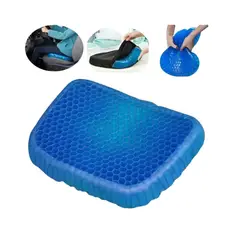 GENERICO - Cojín de Gel Terapéutico Ergonómico con Diseño de Panal y Funda Lavable