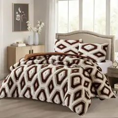 GENERICO - Cobertor de Inverno 2 Plazas Jacquerd Cutting Con Chiporro - Multicolor - 2 Plazas