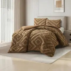 GENERICO - Cobertor de Inverno 2 Plazas Jacquerd Cutting Con Chiporro - Multicolor - 2 Plazas