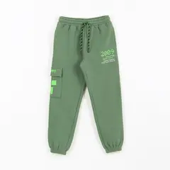 MINECRAFT - Pantalón de Buzo Niño Cargo Verde