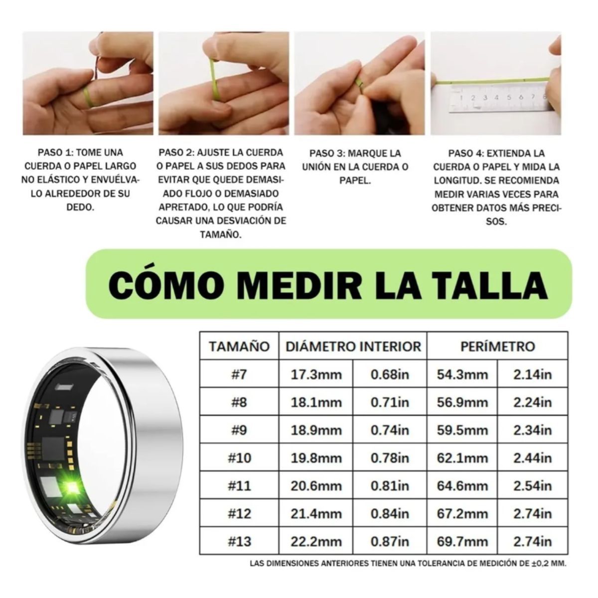 GENERICO - ANILLO SALUD INTELIGENTE SMART RING