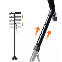 MOVI - Bastón Ortopédico Plegable con Luz Led