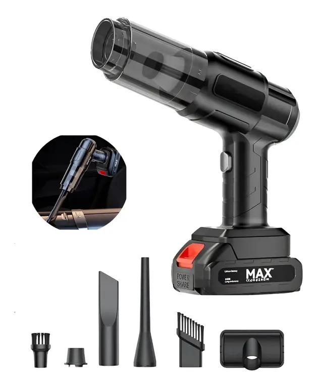 IRM Aspiradora Y Sopladora Negra De Mano Portatil Inalambrica Recargable Usb FIGOIMPORT