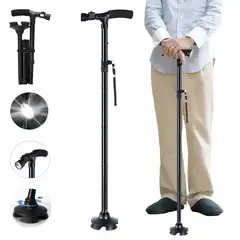 MOVI - Bastón Ortopédico Plegable con Luz Led