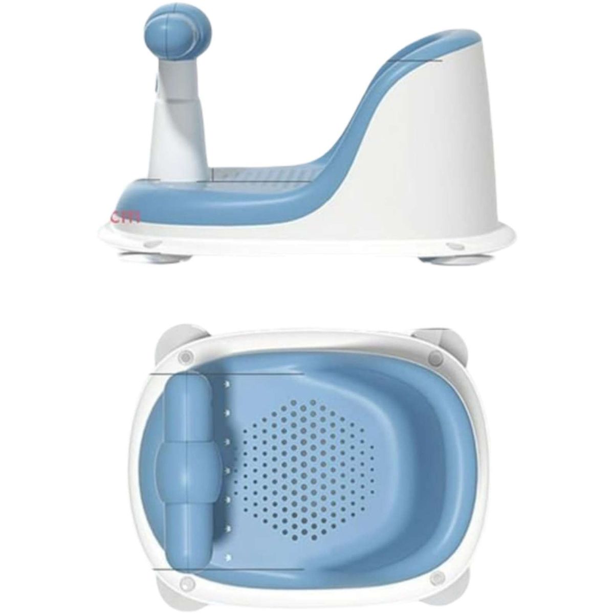 GENERICO - SILLA DE DUCHA CON SONIDO PARA BEBES AZUL