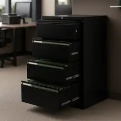 GENERICO - Kardex Metalico Doble: 4 cajones - Mod Black FC-03