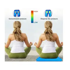 GENERICO - Cojín de Gel Terapéutico Ergonómico con Diseño de Panal y Funda Lavable