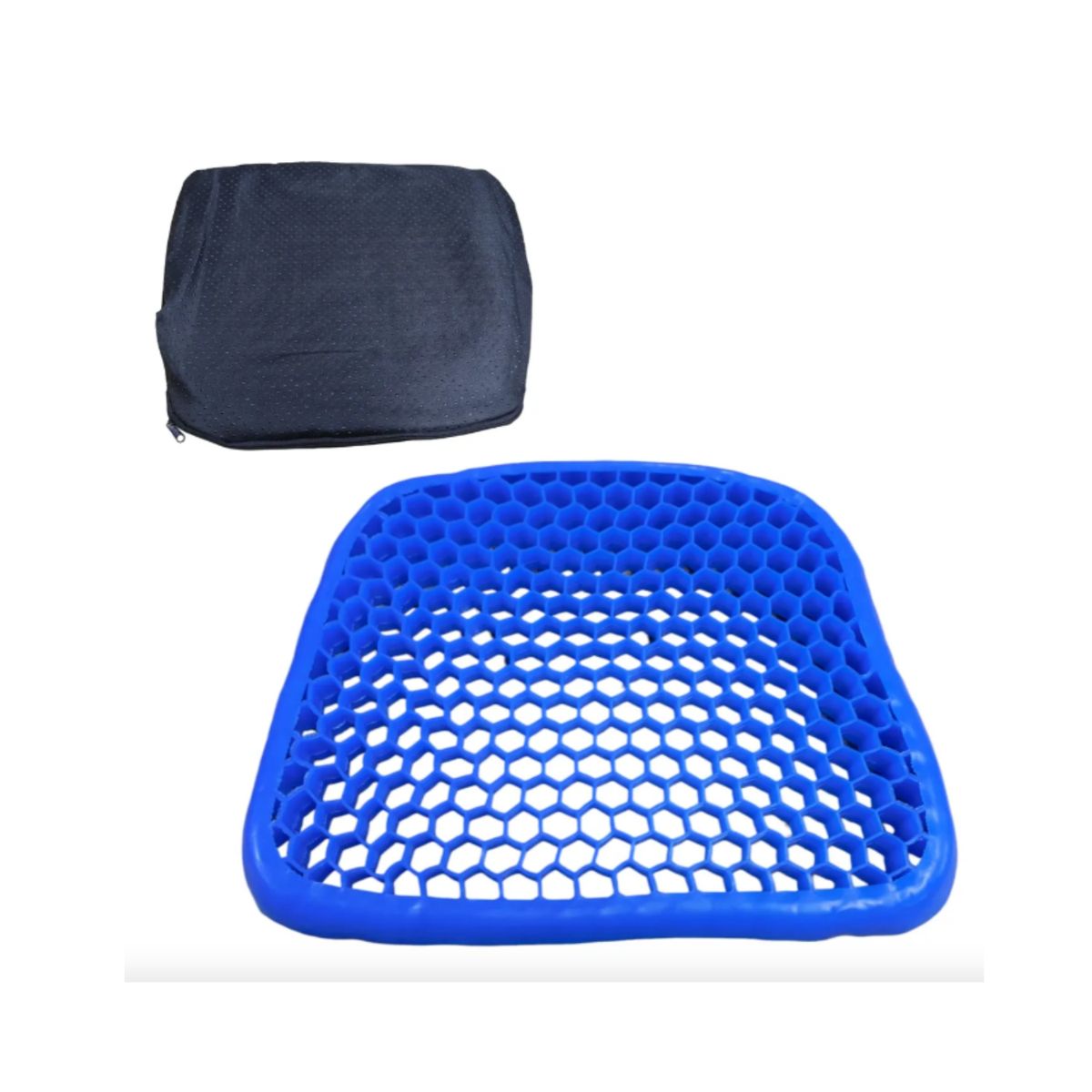 GENERICO - Cojín de Gel Terapéutico Ergonómico con Diseño de Panal y Funda Lavable