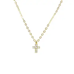 LUX JOYAS - Collar Plata 925 Cruz Brillitos