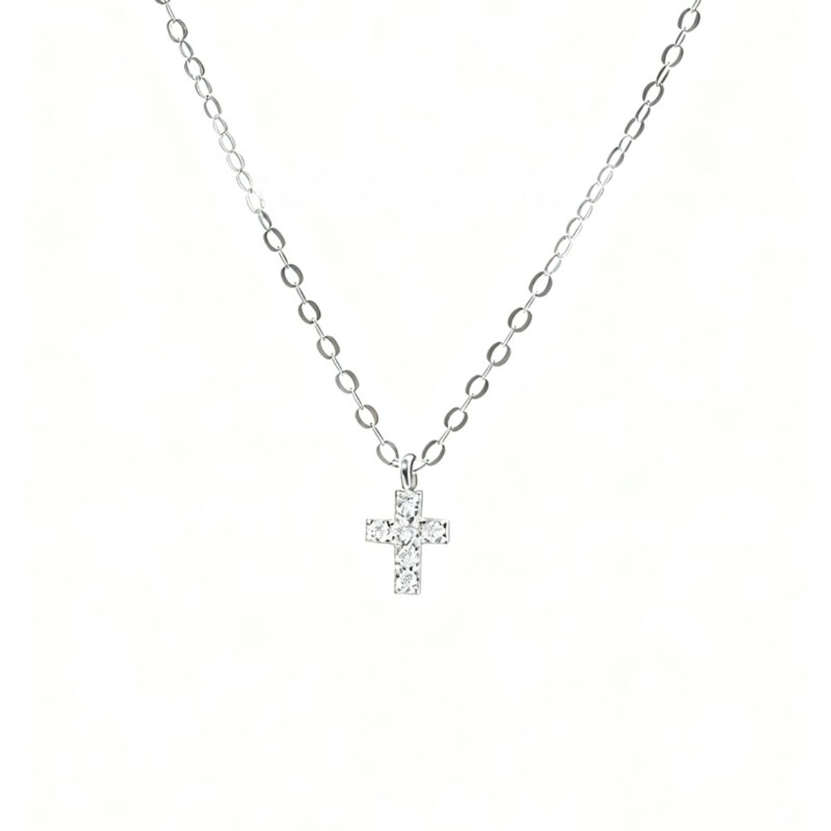 LUX JOYAS - Collar Plata 925 Cruz Brillitos