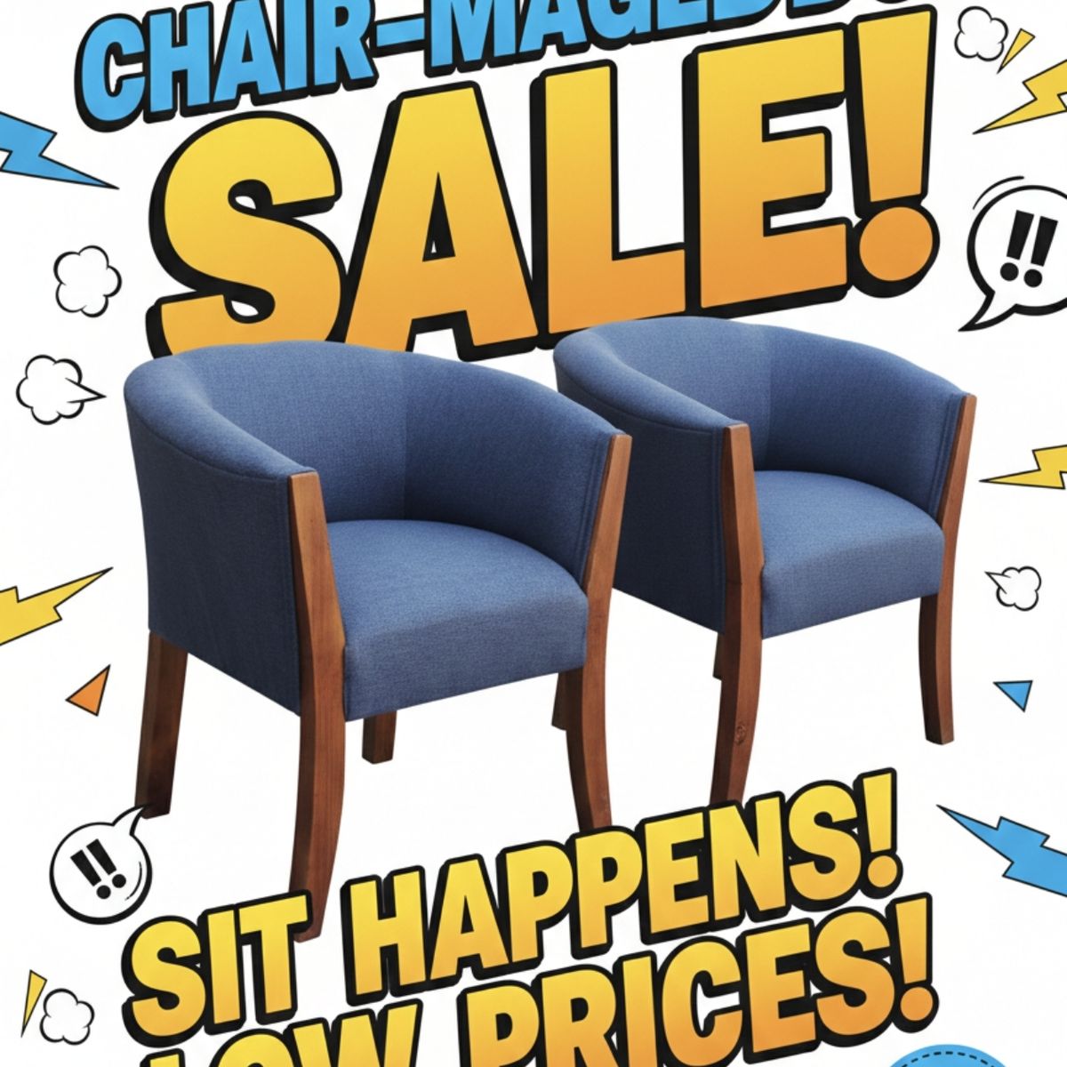 GENERICO - Sitiales índigo color gris en lino