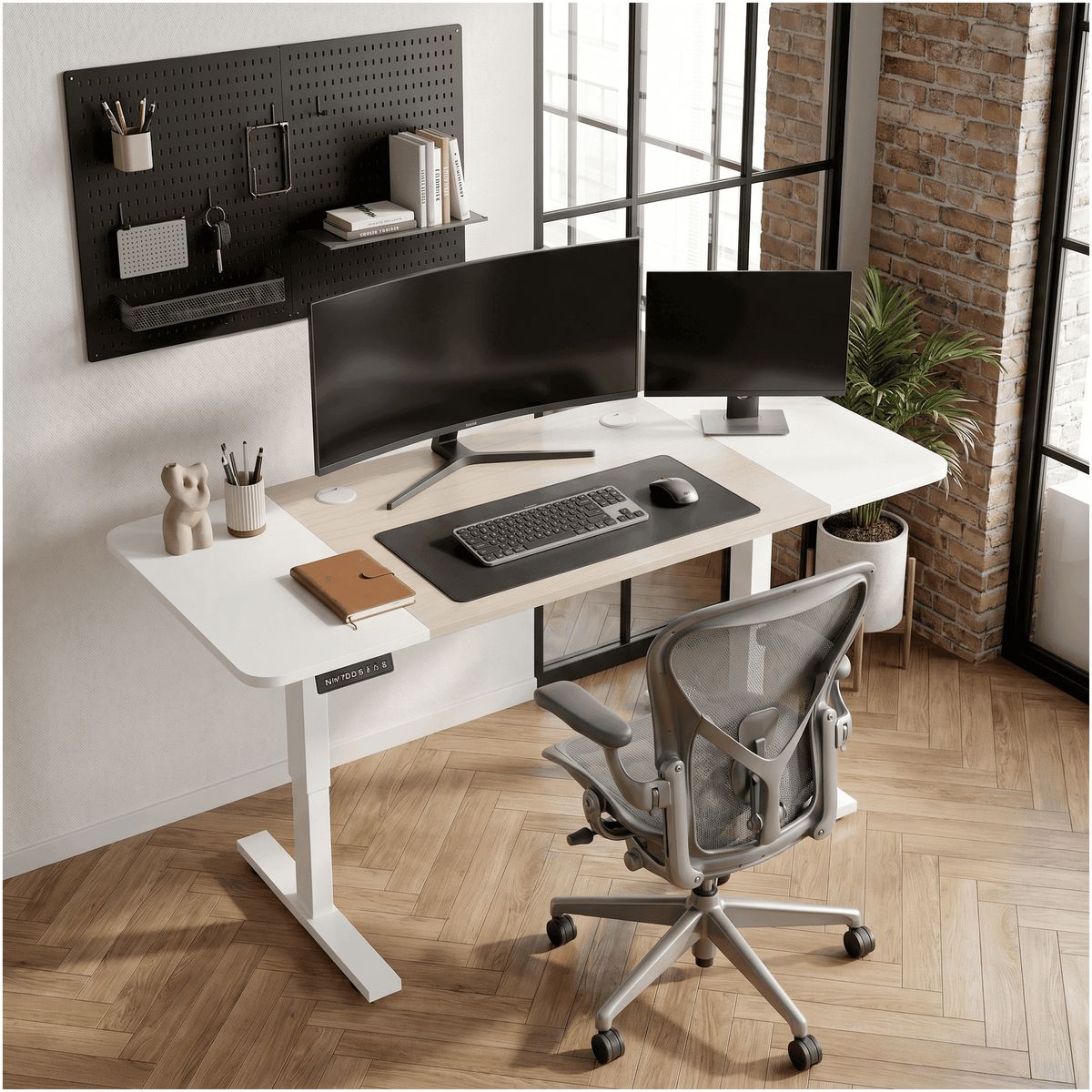 HOMER DESIGN - Escritorio Altura Ajustable Eléctrico 160x60cm Profesional