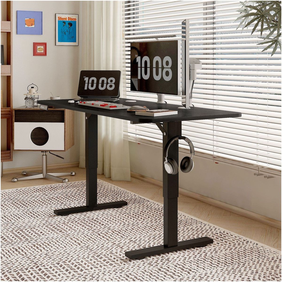 HOMER DESIGN - Escritorio Altura Ajustable Eléctrico 160x60cm Profesional