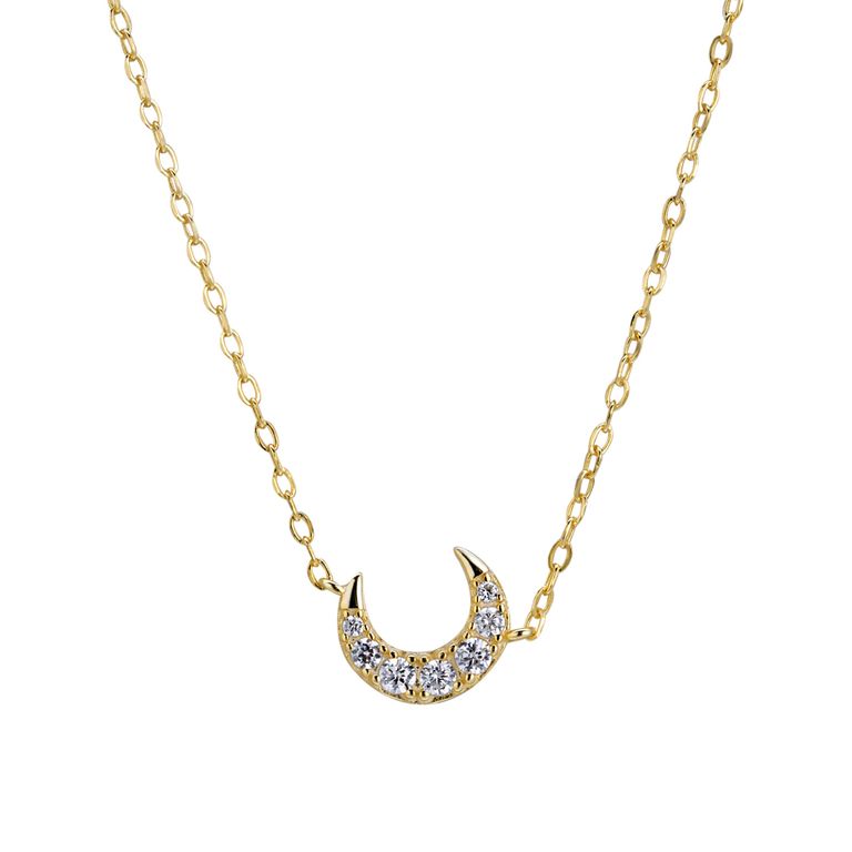 Collar Plata 925 Luna Bri Lad Dorado TALLA UNICA