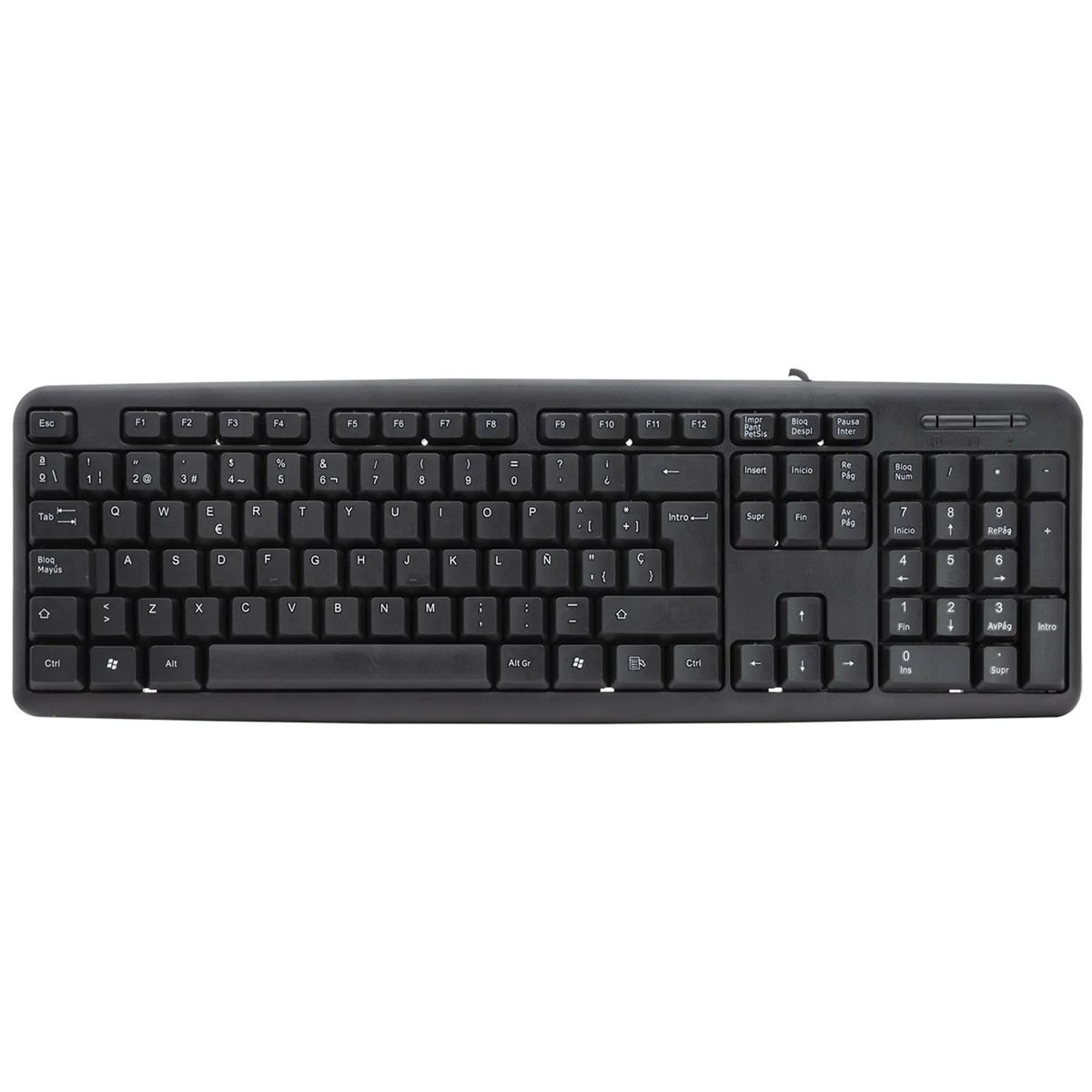 TECNOLAB - Teclado Cable USB 104 Teclas Estandar Tecnolab TL857 Negro