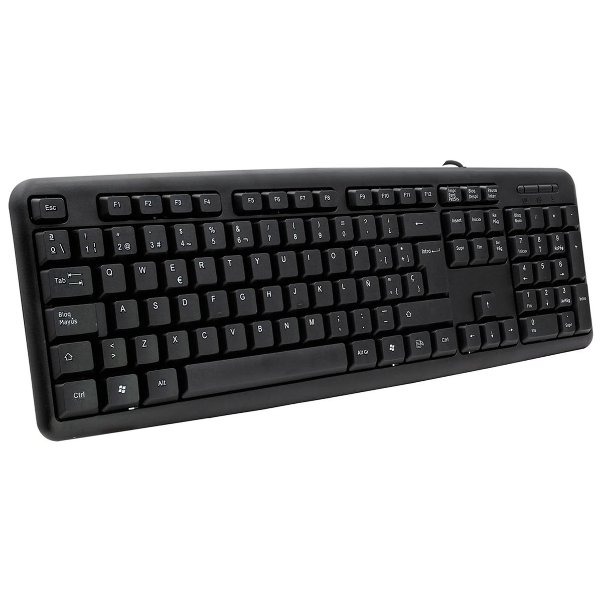 TECNOLAB - Teclado Cable USB 104 Teclas Estandar Tecnolab TL857 Negro