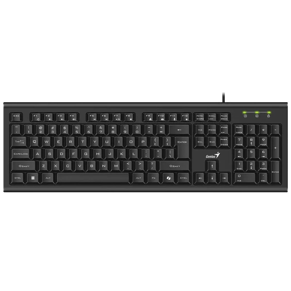 GENIUS - Teclado Cable USB Resistente A Derrames Genius KB-113 Negro