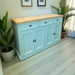 MGR MUEBLES - BUFFET RUSTICO CERRADO DE MADERA LACADO