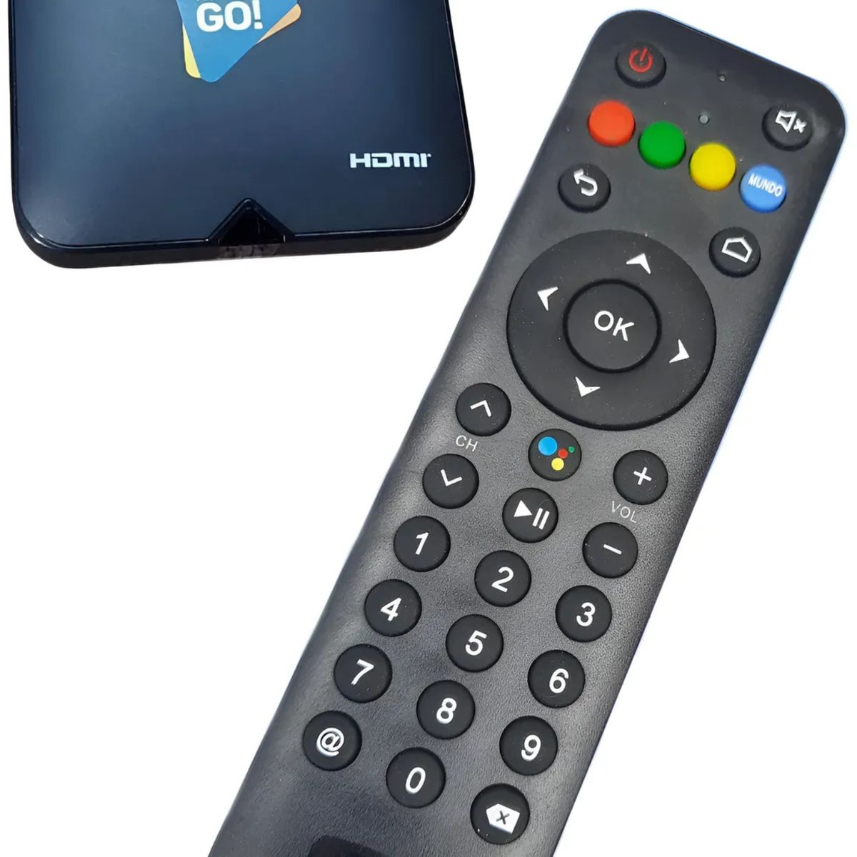 GENERICO - Control Remoto Para Decodificador Mundo Go Tv Deco Canales