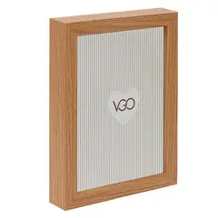 VGO - Marco madera tipo box Beige 40x50 cm Beige