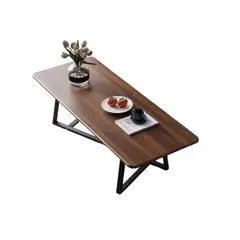 GENERICO - Mesa de Centro de Estilo Contemporáneo con Bordes Curvos y Estructura Reforzada