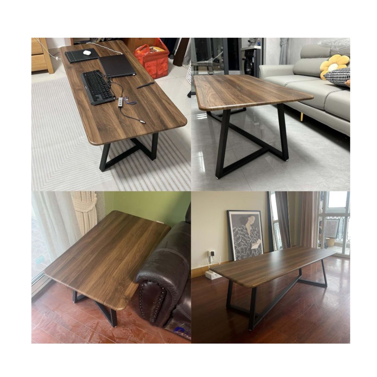 GENERICO - Mesa de Centro de Estilo Contemporáneo con Bordes Curvos y Estructura Reforzada
