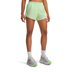 UNDER ARMOUR - Short UA Fly-By 3" Verde Mujer