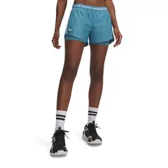 UNDER ARMOUR - Short UA Tech Play Up 2 En 1 Azul Mujer