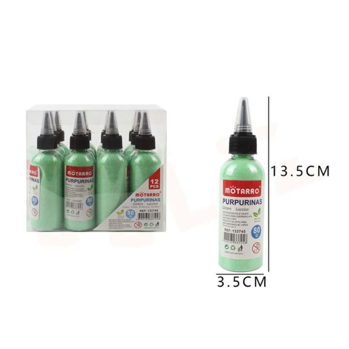 GENERICO - Escarcha Verde Claro 80g 35x135mm