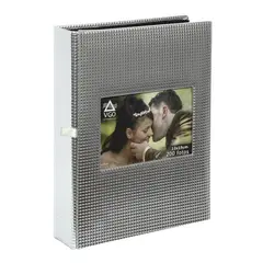 VGO - Album hojas negras con tapas brillosas. para ensobrar 15x21 cm 100F Plateado