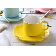 GENERICO - TAZA PEQUEÑA CON PLATO Y CUCHARA 220ML