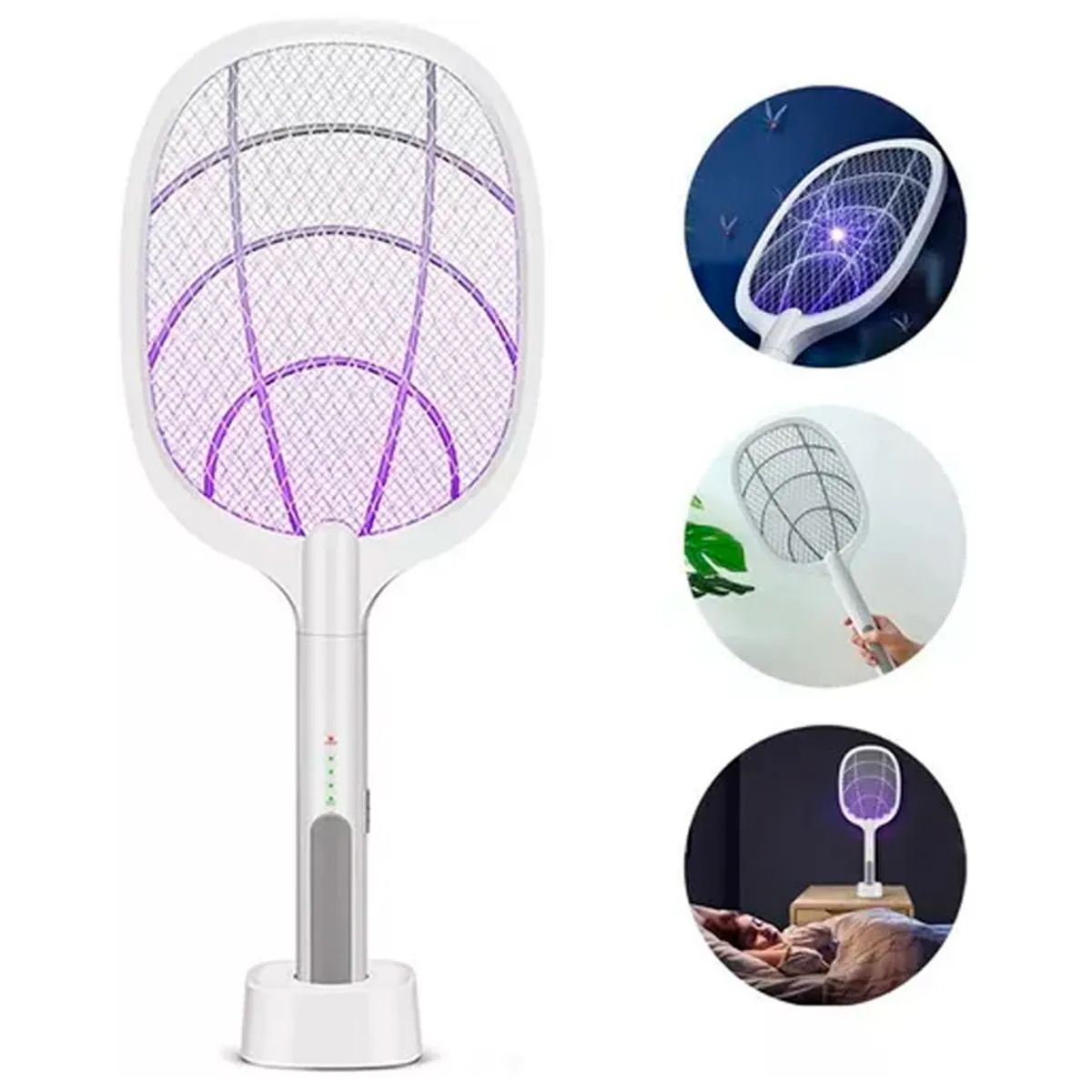 IRM - Matamoscas UV Eléctrico Mata mosquitos Automático Recargable USB