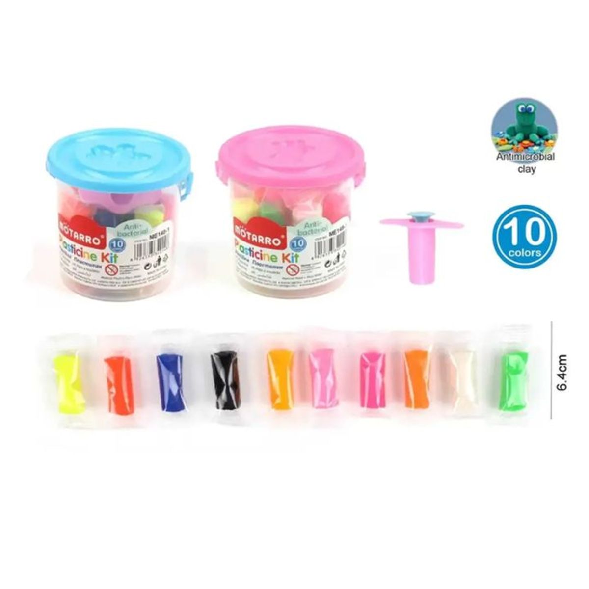 GENERICO - Plasticinas Kit 6Cm 10Colores