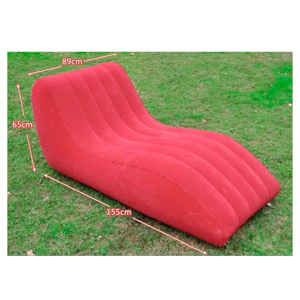 IRM - Sofa Silla Sillon Puff Inflable Cama Lounge Mueble Plegable Rojo