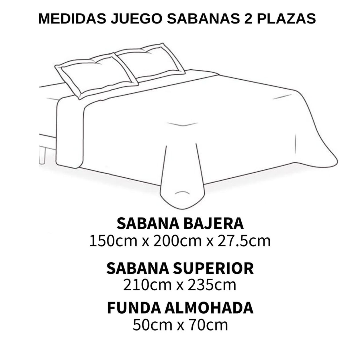 GENERICO - Juego De Sabanas De 200 Hilos Cama 2 Plazas + 2 Fundas - Cafe - 2 Plazas