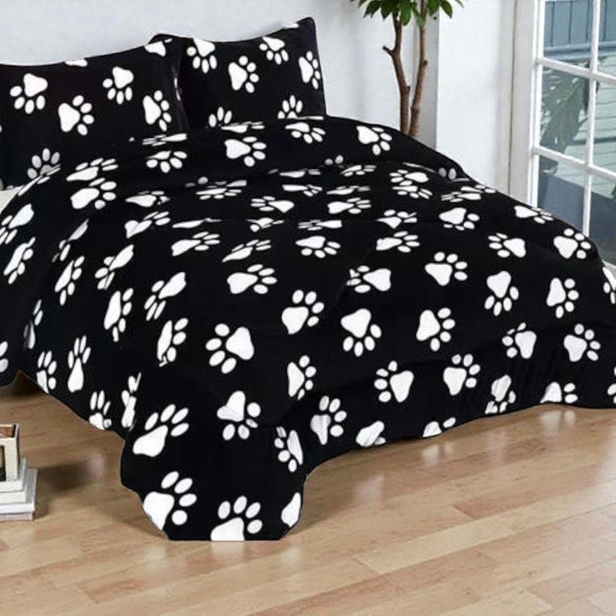 GENERICO - Cobertor De 2 Plazas Plush Liso Con Chiporro + 2 Fundas Almohada - Multicolor - 2 Plazas